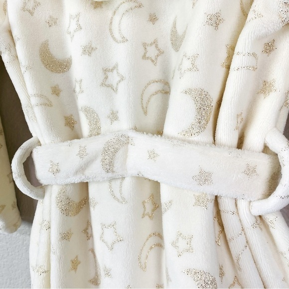 Tucker + Tate Fleece Hooded Star Moon Shimmer Robe Size 7/8 - Picture 6 of 9